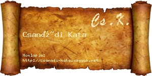 Csanádi Kata névjegykártya